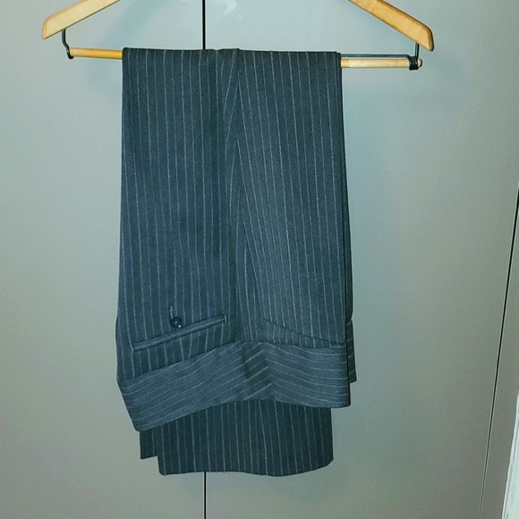 NWOT Express Design Studio gray pinstriped slacks - Picture 1 of 12
